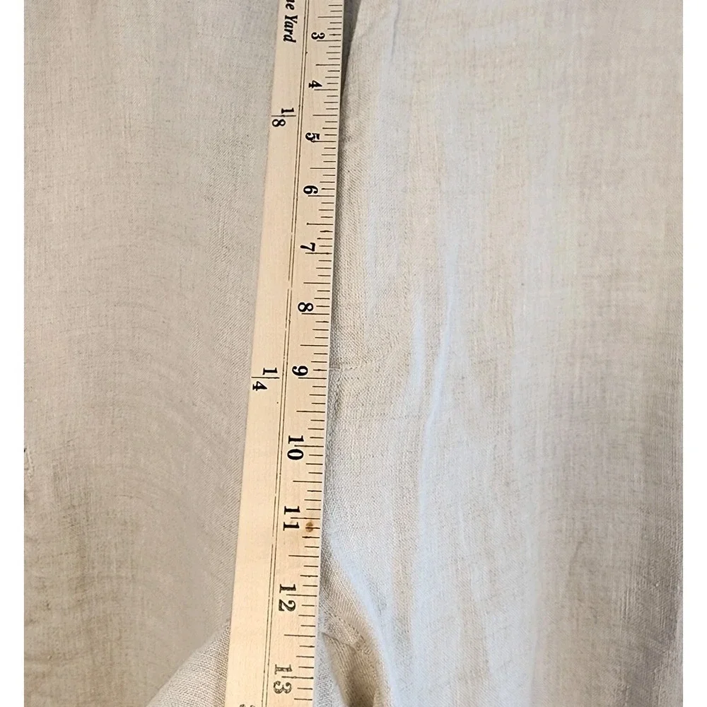 Caribbean Men's Pants Cargo Linen Size 40x32 Beige Beach Lightweight Casual